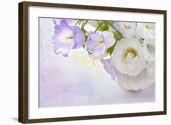 White and Lilac Flowers in a Vase-egal-Framed Photographic Print