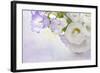 White and Lilac Flowers in a Vase-egal-Framed Photographic Print