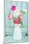 White and Pink Ranunculus Flowers-Anna-Mari West-Mounted Photographic Print