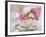 White and Pink Roses and Heather in a Cup-Friedrich Strauss-Framed Photographic Print