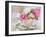 White and Pink Roses and Heather in a Cup-Friedrich Strauss-Framed Photographic Print