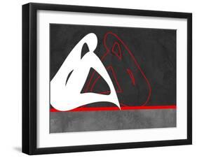 White and Red-Felix Podgurski-Framed Art Print