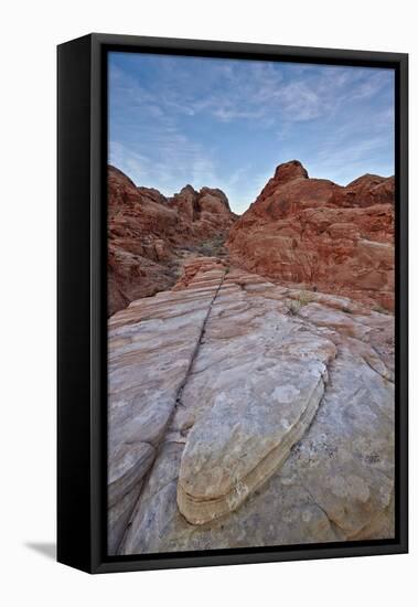 White and Salmon Sandstone Hills, Valley of Fire State Park, Nevada, Usa-James Hager-Framed Stretched Canvas