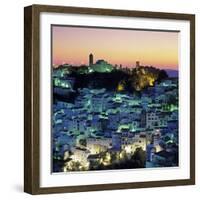 White Andalucian Village at Dusk, Casares, Andalucia, Spain, Europe-Stuart Black-Framed Photographic Print