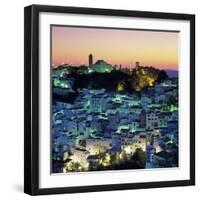 White Andalucian Village at Dusk, Casares, Andalucia, Spain, Europe-Stuart Black-Framed Photographic Print