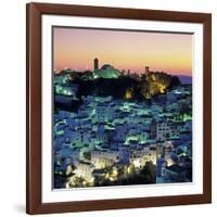 White Andalucian Village at Dusk, Casares, Andalucia, Spain, Europe-Stuart Black-Framed Photographic Print