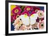 White angled-sulphur butterfly, Anteos clorinde on Gerber Daisies-Darrell Gulin-Framed Photographic Print