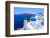 White Architecture of Oia Village on Santorini Island, Greece-Patryk Kosmider-Framed Photographic Print
