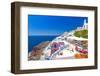 White Architecture of Oia Village on Santorini Island, Greece-Patryk Kosmider-Framed Photographic Print