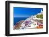 White Architecture of Oia Village on Santorini Island, Greece-Patryk Kosmider-Framed Photographic Print