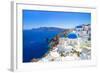 White Architecture of Oia Village on Santorini Island, Greece-Patryk Kosmider-Framed Photographic Print