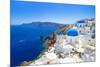 White Architecture of Oia Village on Santorini Island, Greece-Patryk Kosmider-Mounted Photographic Print