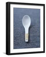 White Asian Soup Spoon-Jean Cazals-Framed Photographic Print