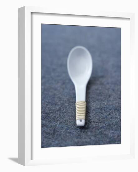 White Asian Soup Spoon-Jean Cazals-Framed Photographic Print