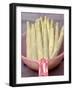 White Asparagus in a Pink Colander-Foodcollection-Framed Photographic Print