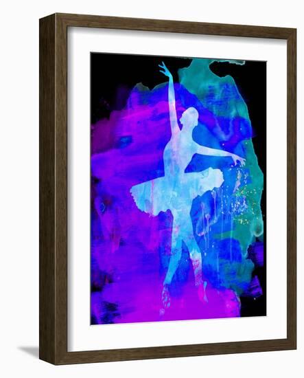 White Ballerina Watercolor-Irina March-Framed Art Print