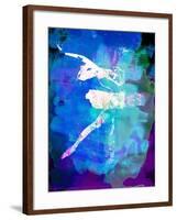 White Ballerina Watercolor-Irina March-Framed Art Print