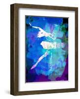 White Ballerina Watercolor-Irina March-Framed Art Print