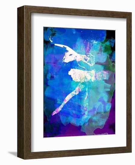 White Ballerina Watercolor-Irina March-Framed Art Print