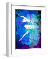 White Ballerina Watercolor-Irina March-Framed Art Print