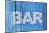 White Bar Sign Painted On A Dilapidated Blue Wooden Wall-Dutourdumonde-Mounted Premium Giclee Print