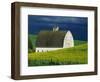 White Barn and Canola Field-Darrell Gulin-Framed Photographic Print