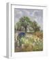 White Barn and Iris Field, 1992-Timothy Easton-Framed Giclee Print