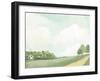 White Barn By The Lake-Leah Straastma-Framed Art Print