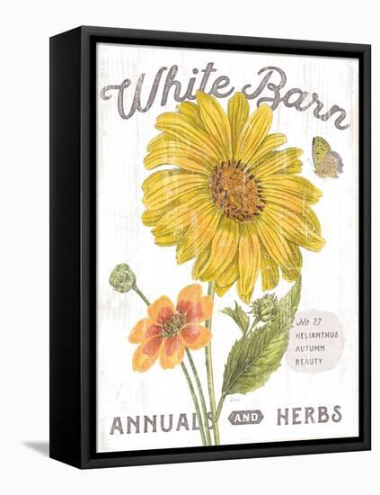 White Barn Flowers I-Sue Schlabach-Framed Stretched Canvas