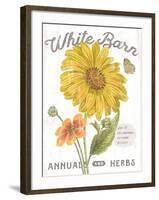 White Barn Flowers I-Sue Schlabach-Framed Art Print