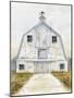 White Barn Gray Trim 1-Patti Bishop-Mounted Art Print