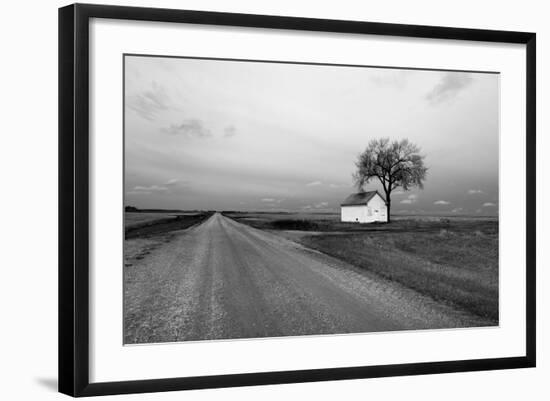 White Barn in Remote Rural Location-Rip Smith-Framed Photographic Print