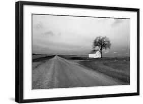 White Barn in Remote Rural Location-Rip Smith-Framed Photographic Print