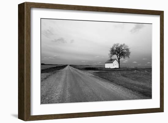 White Barn in Remote Rural Location-Rip Smith-Framed Photographic Print