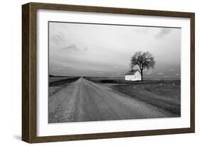 White Barn in Remote Rural Location-Rip Smith-Framed Photographic Print