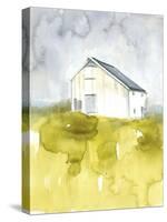 White Barn on Citron I-Jennifer Goldberger-Stretched Canvas