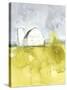 White Barn on Citron II-Jennifer Goldberger-Stretched Canvas