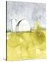 White Barn on Citron II-Jennifer Goldberger-Stretched Canvas