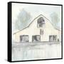 White Barn V-Chris Paschke-Framed Stretched Canvas