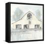 White Barn V-Chris Paschke-Framed Stretched Canvas