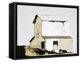 White Barn-Sandra Pratt-Framed Stretched Canvas