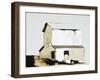 White Barn-Sandra Pratt-Framed Giclee Print