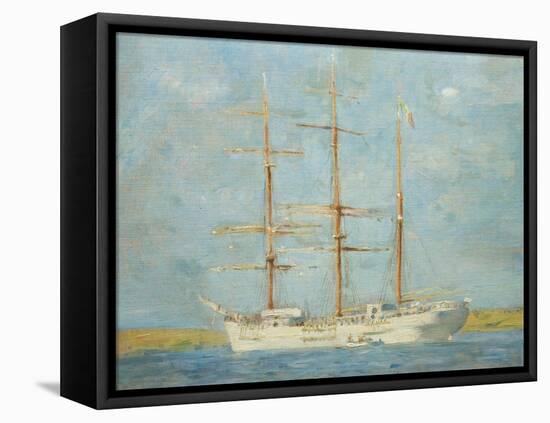 White Barque-Henry Scott Tuke-Framed Stretched Canvas