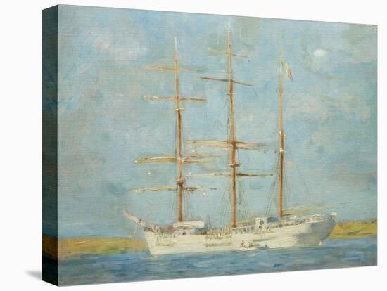 White Barque-Henry Scott Tuke-Stretched Canvas