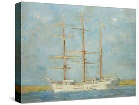 White Barque-Henry Scott Tuke-Stretched Canvas