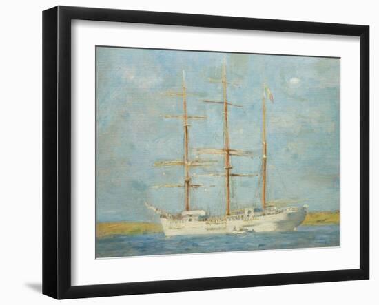 White Barque-Henry Scott Tuke-Framed Giclee Print