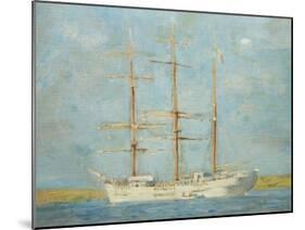 White Barque-Henry Scott Tuke-Mounted Giclee Print