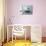 White Bathroom Interior with Concrete Walls and Tiled Floor-PlusONE-Photographic Print displayed on a wall