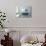 White Bathroom Interior with Concrete Walls and Tiled Floor-PlusONE-Photographic Print displayed on a wall