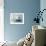 White Bathroom Interior with Concrete Walls and Tiled Floor-PlusONE-Framed Photographic Print displayed on a wall